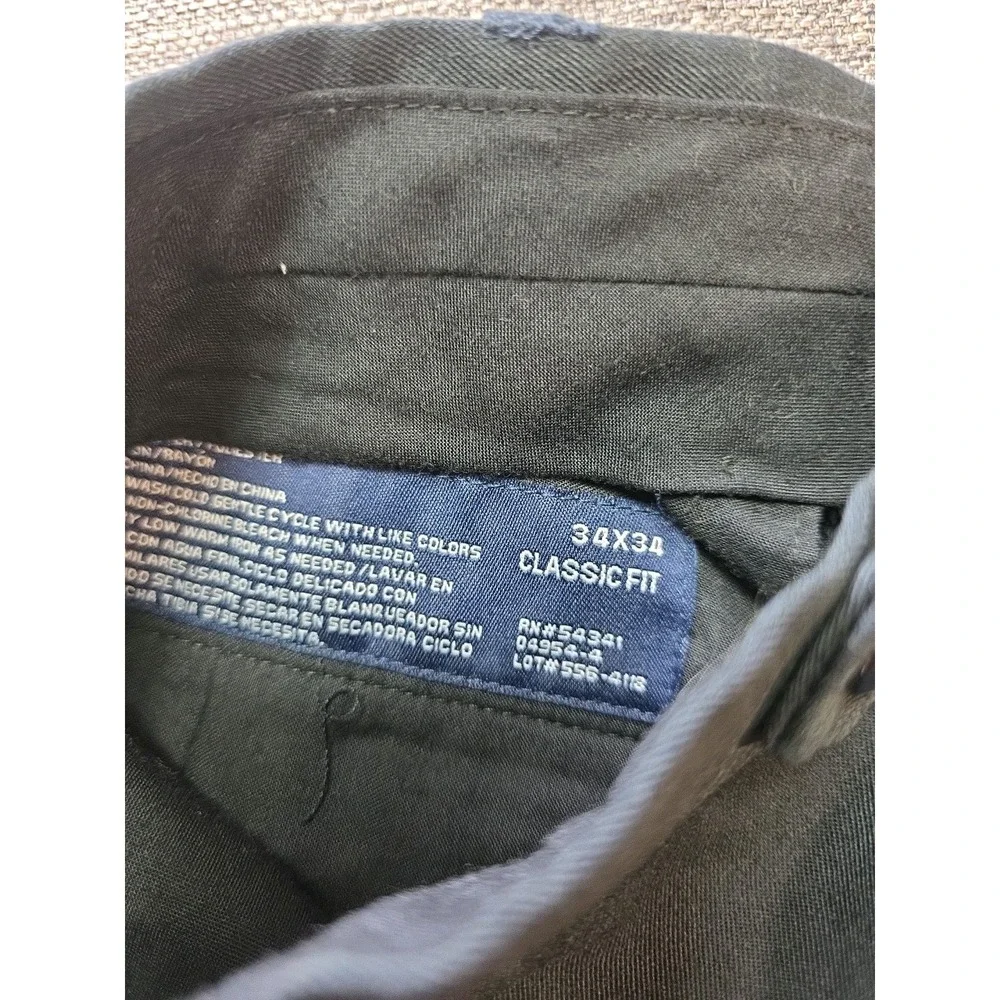 Stafford Essentials Dress Pants Mens Classic Fit 34x34 Black Pleated